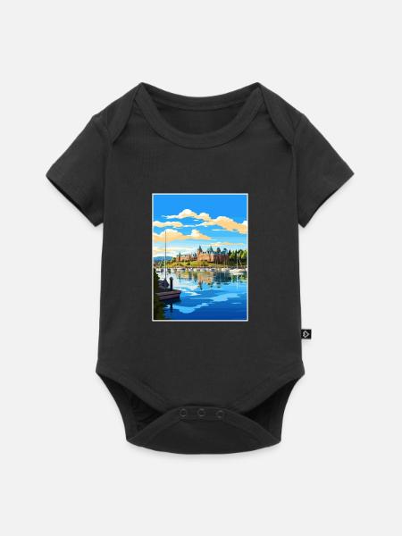 Victoria Kanada Vintage Reiseposter WPA Souvenir - Baby Premium Kurzarmbody - Schwarz