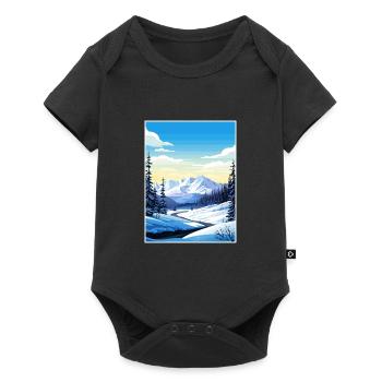 Girdwood Alaska Vintage Travel Poster WPA Souvenir - Baby Premium short-sleeve bodysuit - black - Front