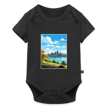Montreal Canada Vintage Travel Poster WPA Souvenir - Baby Premium short-sleeve bodysuit - black - Front