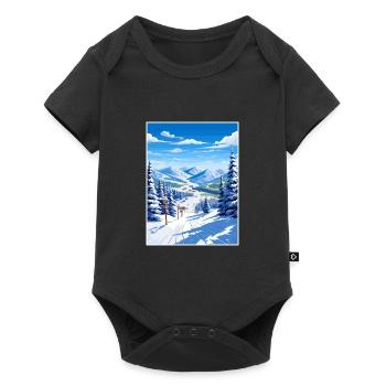 Deer Valley Utah Vintage voyage affiche Souvenir - Body à manches courtes Premium Bébé - noir - Devant