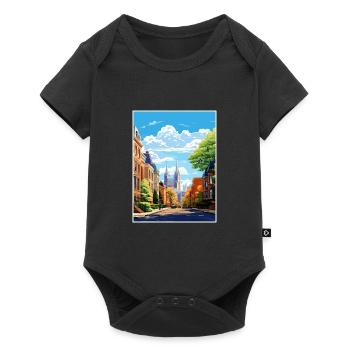 Montreal Canada Vintage Travel Poster WPA Souvenir - Baby Premium short-sleeve bodysuit - black - Front