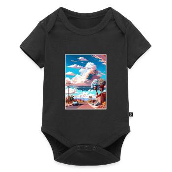 Florence Arizona Vintage Reise Poster Souvenir - Baby Premium Kurzarmbody - Schwarz - Vorne