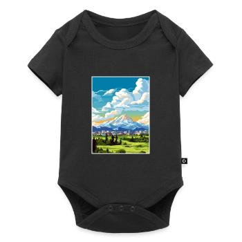 Anchorage Alaska Vintage voyage affiche Souvenir - Body à manches courtes Premium Bébé - noir - Devant