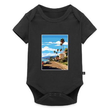 Ventura Californie Vintage voyage affiche Souvenir - Body à manches courtes Premium Bébé - noir - Devant