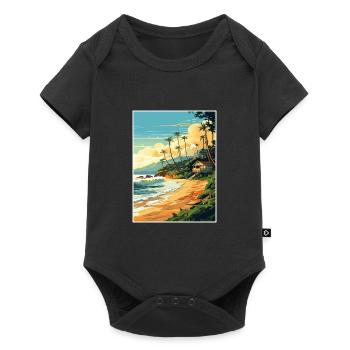 North Shore Hawaii Vintage voyage affiche Souvenir - Body à manches courtes Premium Bébé - noir - Devant
