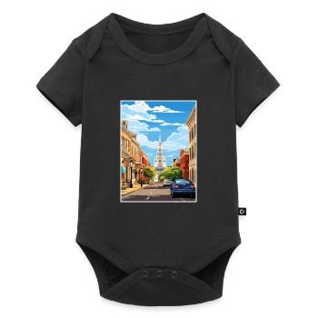 Annapolis Maryland Vintage voyage affiche Souvenir - Body à manches courtes Premium Bébé - noir - Devant