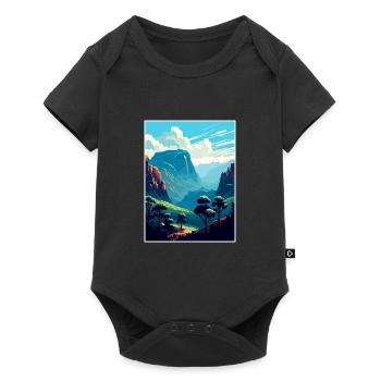 Blue Mountains Australie Vintage voyage affiche WPA - Body à manches courtes Premium Bébé - noir - Devant