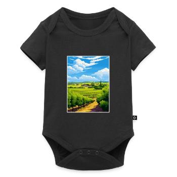Barossa Valley Australie Vintage voyage affiche WPA - Body à manches courtes Premium Bébé - noir - Devant