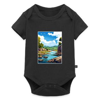 Cataract Gorge Australia Vintage Travel Poster WPA - Baby Premium short-sleeve bodysuit - black - Front