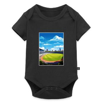 Melbourne Cricket Ground Vintage Reiseposter WPA - Baby Premium Kurzarmbody - Schwarz - Vorne