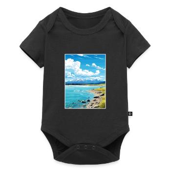 Lake Tekapo New Zealand Nz Vintage Travel Poster - Baby Premium short-sleeve bodysuit - black - Front