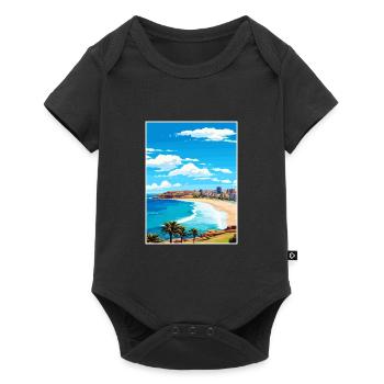 Bondi Beach Australia Vintage Travel Poster WPA - Baby Premium short-sleeve bodysuit - black - Front
