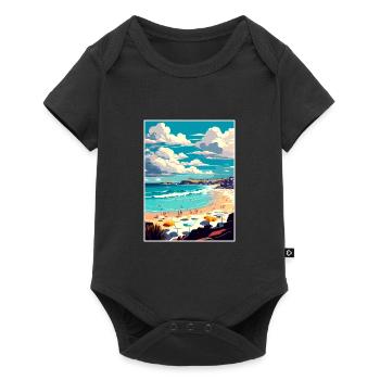 Bondi Beach Australia Vintage Travel Poster WPA - Baby Premium short-sleeve bodysuit - black - Front