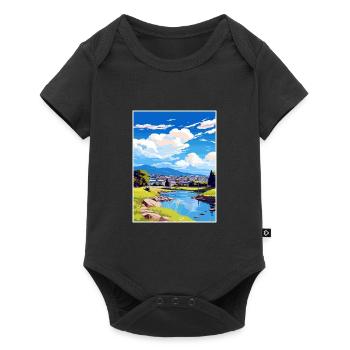 Hamilton New Zealand Nz Vintage Travel Poster WPA - Baby Premium short-sleeve bodysuit - black - Front
