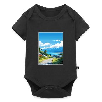 Kaikoura New Zealand Nz Vintage Travel Poster WPA - Baby Premium short-sleeve bodysuit - black - Front