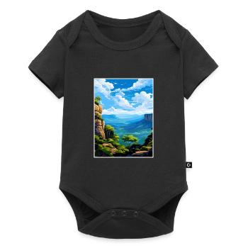 Blue Mountain Australie Vintage Affiche de voyage WPA - Body à manches courtes Premium Bébé - noir - Devant