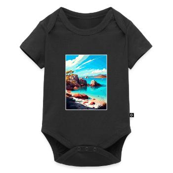 Magnetic Island Australien Vintage Reiseposter - Baby Premium Kurzarmbody - Schwarz - Vorne
