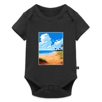 Four Mile Beach Australien Vintage-Reiseposter - Baby Premium Kurzarmbody - Schwarz - Vorne