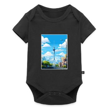 Auckland New Zealand Nz Vintage Travel Poster WPA - Baby Premium short-sleeve bodysuit - black - Front