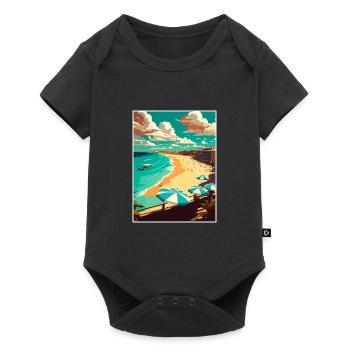 Bondi Beach Australia Vintage Travel Poster WPA - Baby Premium short-sleeve bodysuit - black - Front