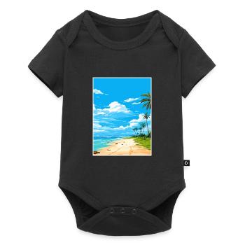 Four Mile Beach Australien Vintage-Reiseposter - Baby Premium Kurzarmbody - Schwarz - Vorne