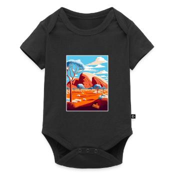 Uluṟu Kata Tjuṯa National Park Travel Poster - Baby Premium short-sleeve bodysuit - black - Front