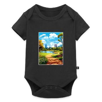 Kings Park Royal Botanic Garden Travel Poster - Baby Premium short-sleeve bodysuit - black - Front