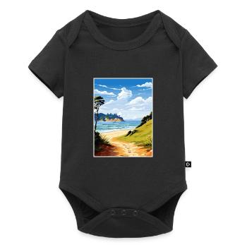 Abel Tasman Coastal Track Neuseeland Souvenir - Baby Premium Kurzarmbody - Schwarz - Vorne