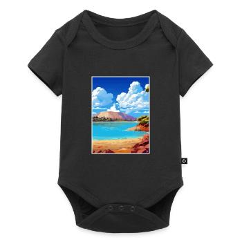 Waiotapu Thermal Wonderland Deco New Zealand - Baby Premium short-sleeve bodysuit - black - Front