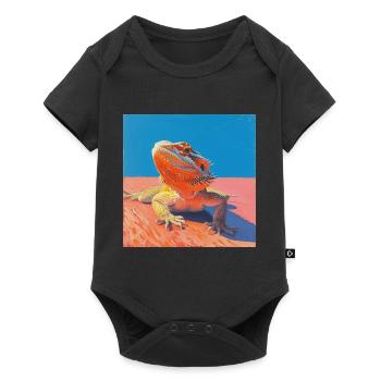 bearded dragon, lizard, colorful, animal, gift - Baby Premium short-sleeve bodysuit - black - Front
