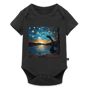 Loch Ness Monster, Nessie, Van Gogh, Starry Night - Baby Premium short-sleeve bodysuit - black - Front
