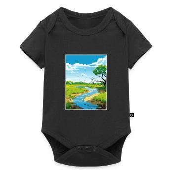 Parc national de Palo Verde Costa Rica affiche de voyage - Body à manches courtes Premium Bébé - noir - Devant