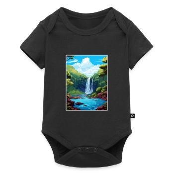 La Paz Waterfall Gardens Costa Rica affiche de voyage - Body à manches courtes Premium Bébé - noir - Devant