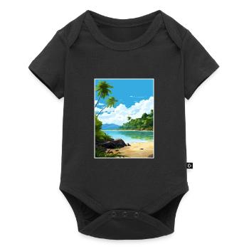 Parc national de l’île Cocos Costa Rica Souvenir - Body à manches courtes Premium Bébé - noir - Devant