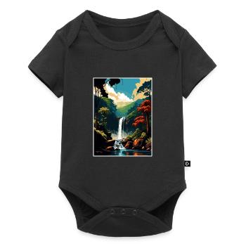 Daintree Australie Vintage voyage affiche Souvenir - Body à manches courtes Premium Bébé - noir - Devant