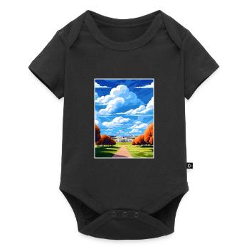 Canberra Australia Vintage Travel Poster Souvenir - Baby Premium short-sleeve bodysuit - black - Front