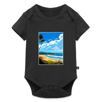 Byron Bay Australie Vintage voyage affiche Souvenir - Body à manches courtes Premium Bébé - noir - Devant