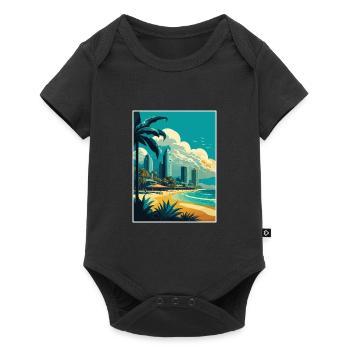 Gold Coast Australia Vintage Travel Poster WPA Art - Baby Premium short-sleeve bodysuit - black - Front