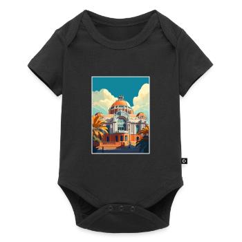 Mexique Décoration Vintage Voyage Affiche Souvenir - Body à manches courtes Premium Bébé - noir - Devant