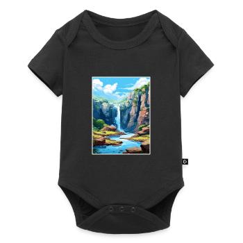 Bajos Del Toro Waterfall Vintage Travel Poster WPA - Baby Premium short-sleeve bodysuit - black - Front