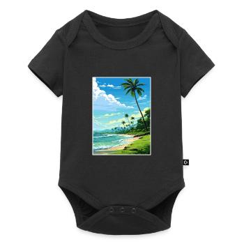 Péninsule d’Osa Costa Rica Vintage voyage affiche WPA - Body à manches courtes Premium Bébé - noir - Devant