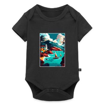 Saint Maarten Karibik Vintage Reiseposter WPA - Baby Premium Kurzarmbody - Schwarz - Vorne