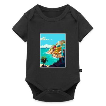 Isla Mujeres Decoration Vintage Travel Poster WPA - Baby Premium short-sleeve bodysuit - black - Front