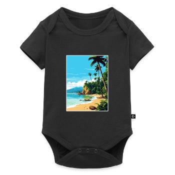 Manuel Antonio Park Costa Rica Travel Poster - Baby Premium short-sleeve bodysuit - black - Front