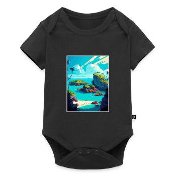 Bermuda Caribbean Vintage Travel Poster Souvenir - Baby Premium short-sleeve bodysuit - black - Front