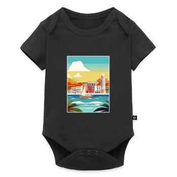 San Juan Caraïbes Vintage voyage affiche Souvenir - Body à manches courtes Premium Bébé - noir - Devant