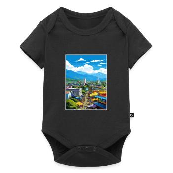 San Jose Costa Rica Vintage voyage affiche Souvenir - Body à manches courtes Premium Bébé - noir - Devant