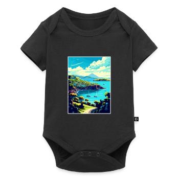Grenada Caribbean Vintage Travel Poster Souvenir - Baby Premium short-sleeve bodysuit - black - Front