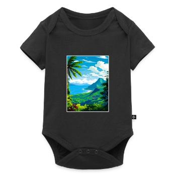 Saint Lucia Caribbean Vintage Travel Poster WPA - Baby Premium short-sleeve bodysuit - black - Front