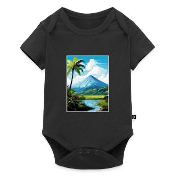 La Fortuna Costa Rica Vintage Reiseposter WPA - Baby Premium Kurzarmbody - Schwarz - Vorne